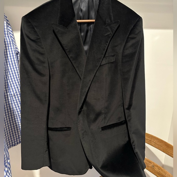 Versace Collection black velvet blazer 40R - Picture 2 of 5